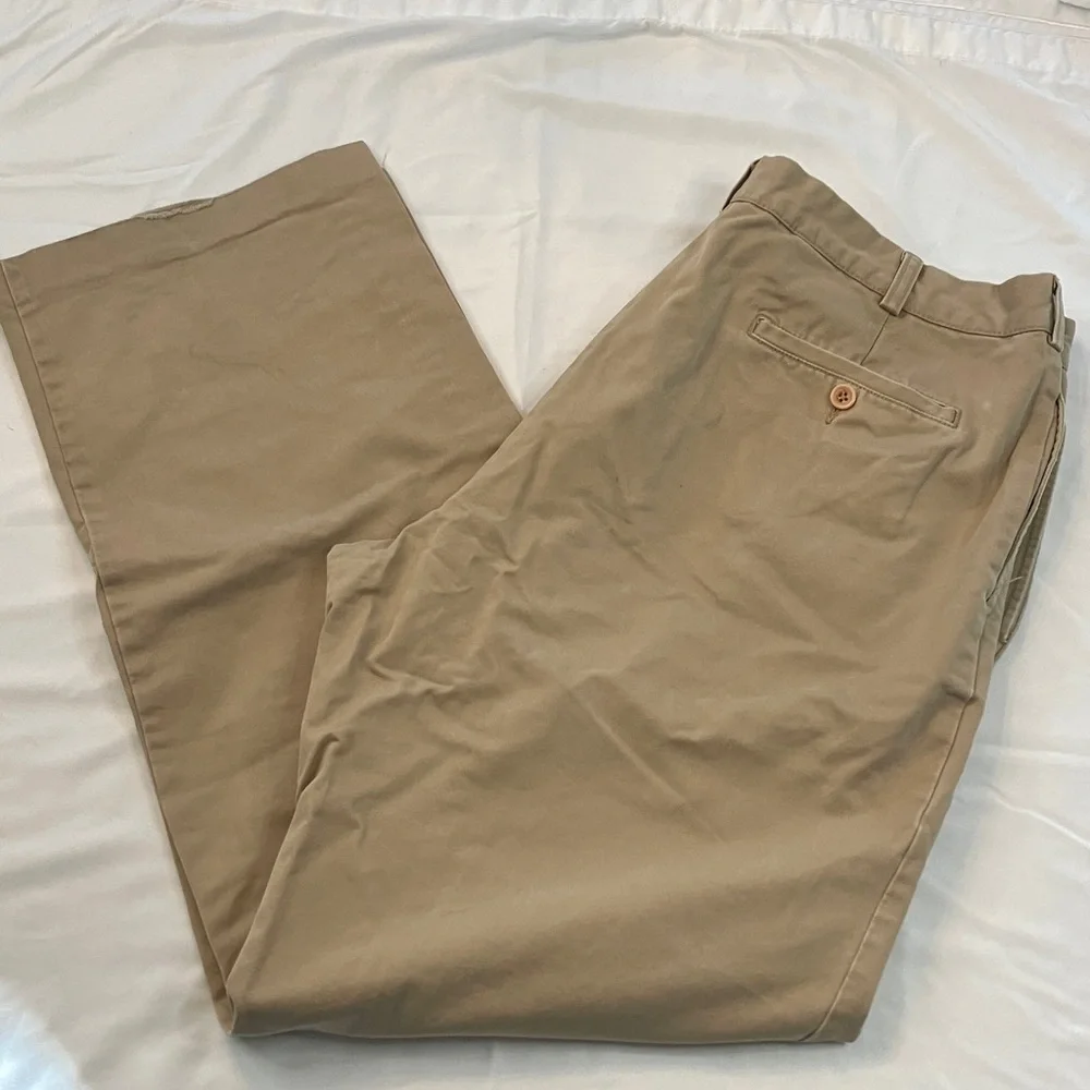 J. Crew Men's Flat Front Khaki Chinos